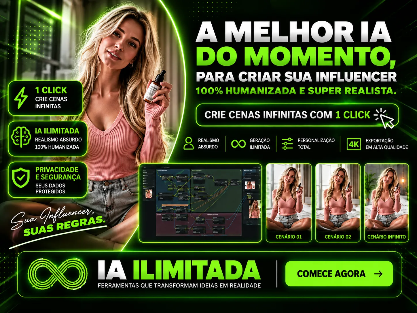 ⚡ CONFYUI: IA ILIMITADA PARA CRIAR INFLUENCERS E CENAS COM IA