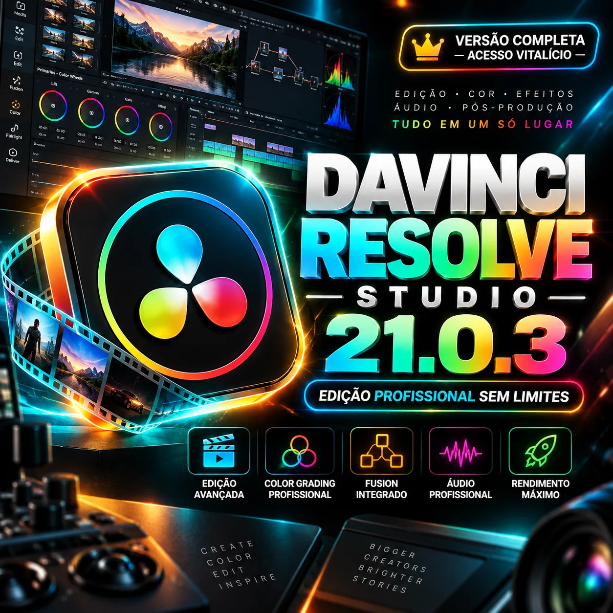📀 DAVINCI 2026 P/ PC (VITALÍCIO)