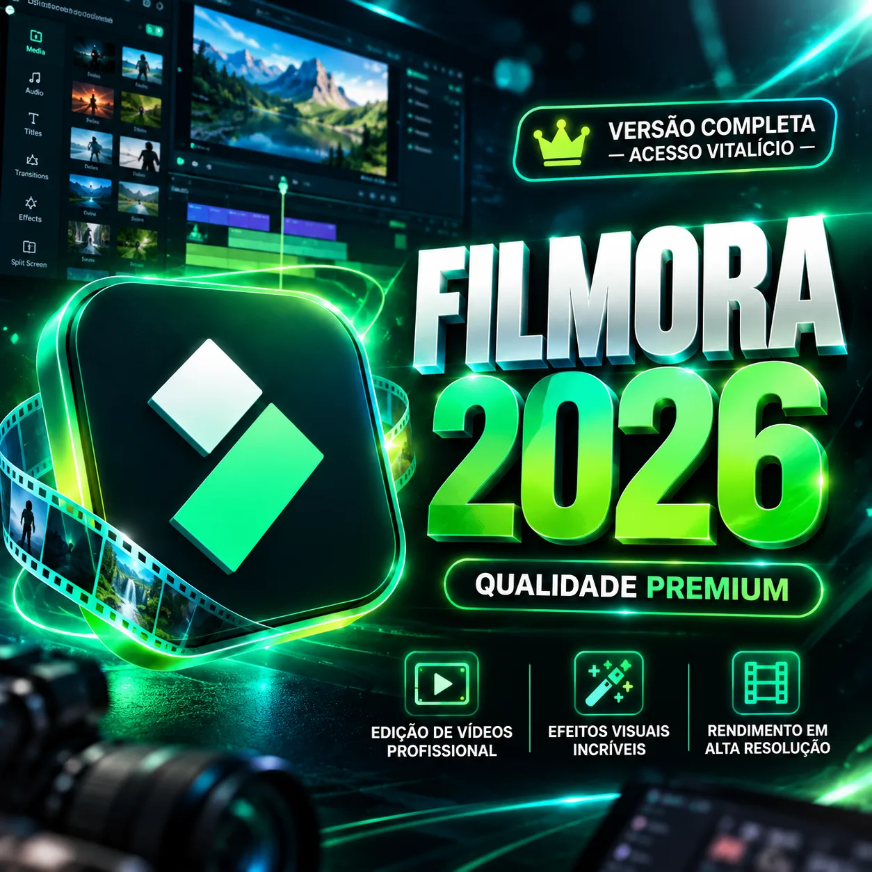 🎞️ FILMORA 2026 P/ PC (VITALÍCIO)