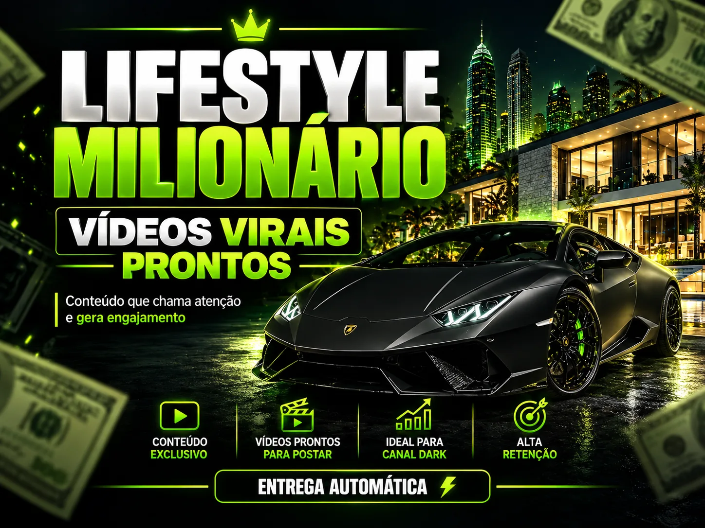 🥂 PACK LIFESTYLE MILIONÁRIO  (NOVOS VÍDEOS VIRAIS 2026)