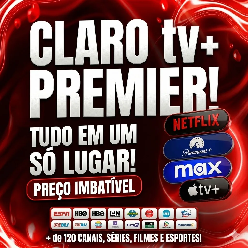 CLARO TV + BRINDE (+120 CANAIS DE TV OS MELHORES!)